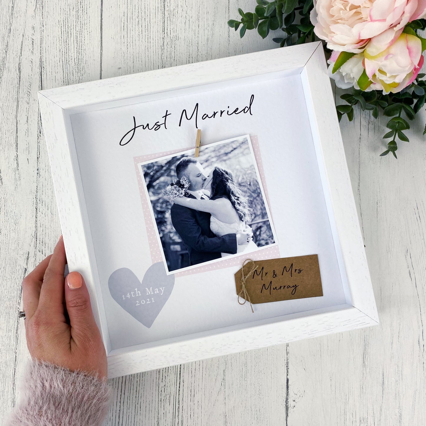 Just Married Wedding Frame