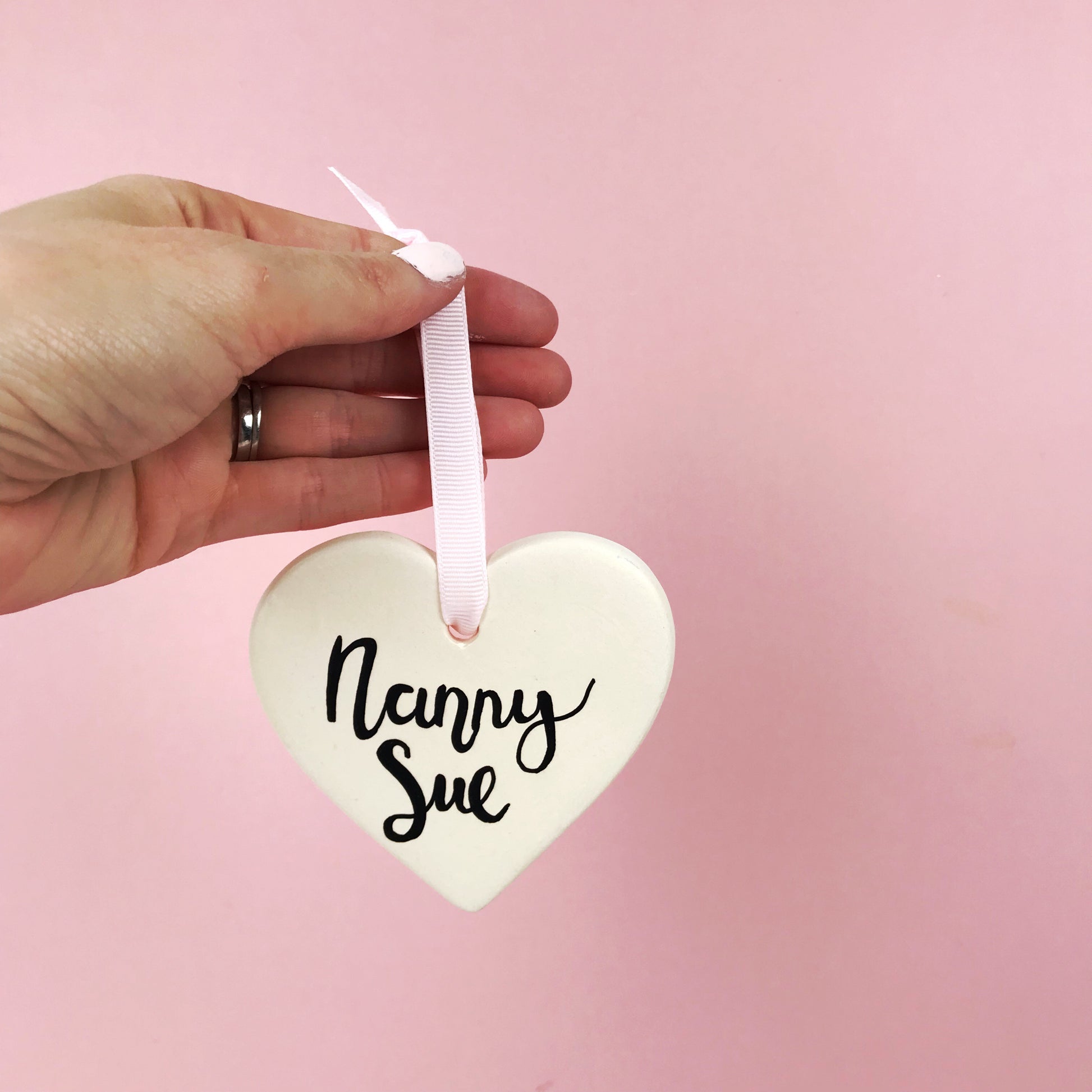Nanny Personalised Ceramic Heart