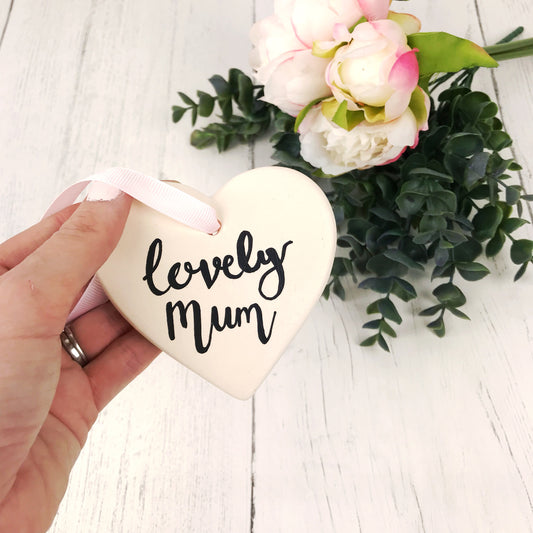 Lovely Mum Ceramic Heart