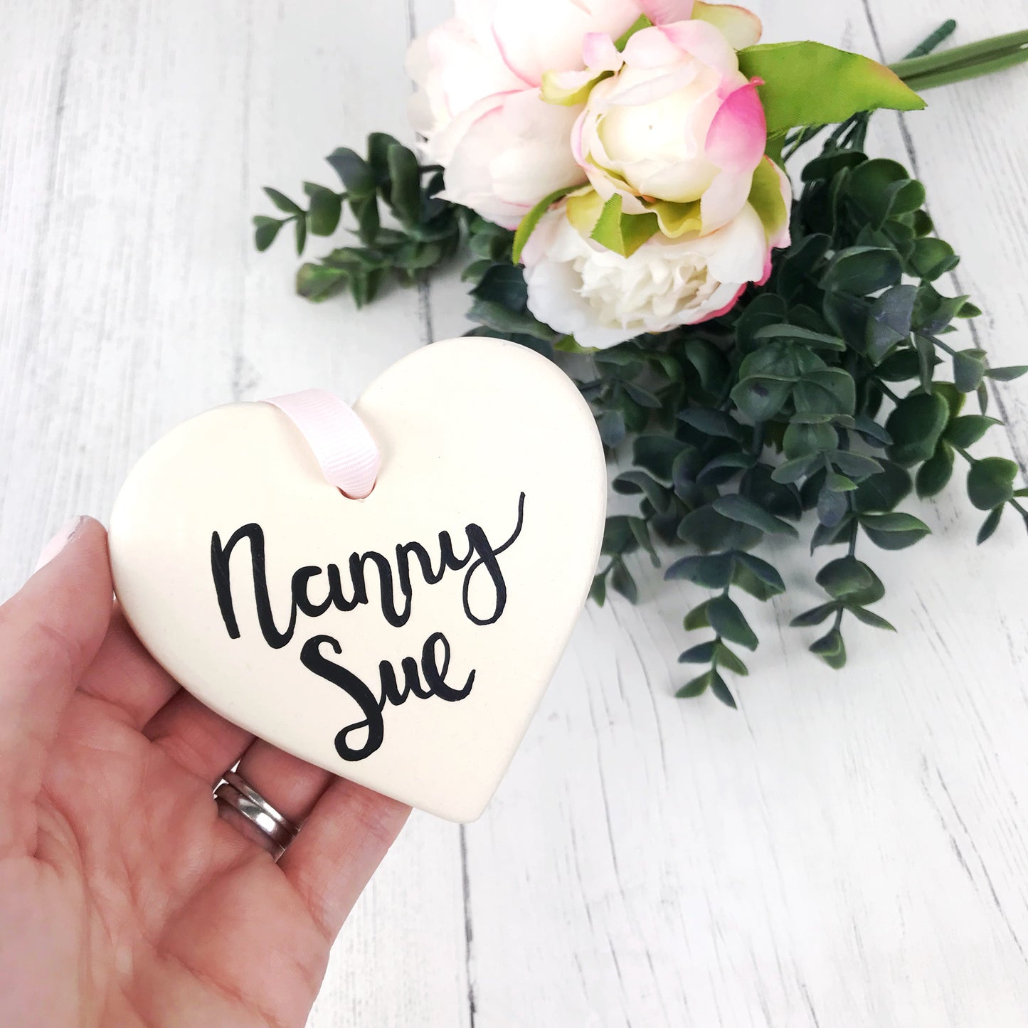 Nanny Personalised Ceramic Heart