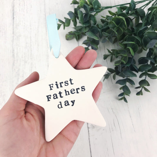 First Fathers Day Ceramic Star