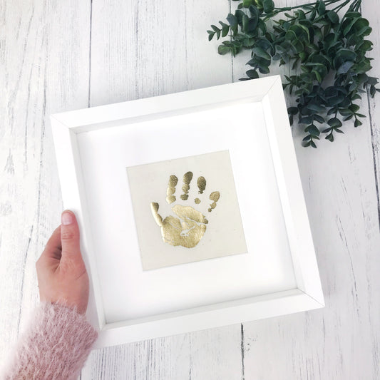 Gold Baby Handprint Frame