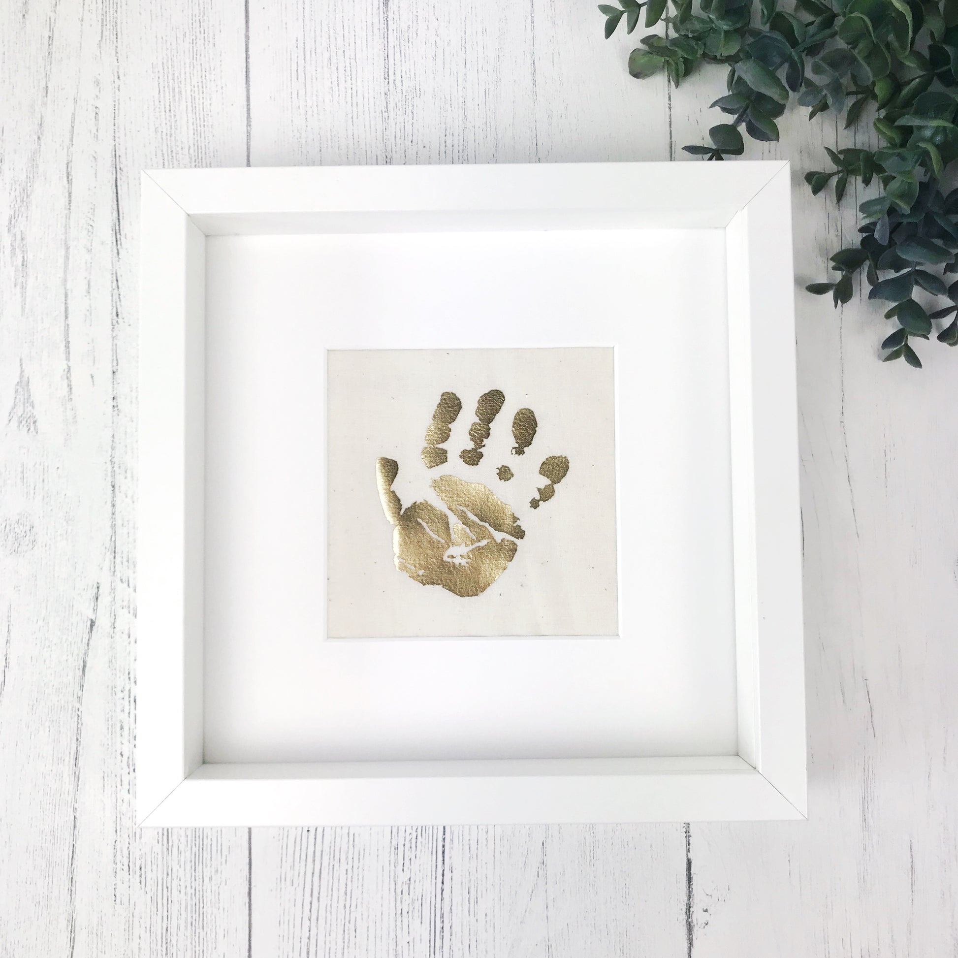 Gold Baby Handprint Frame