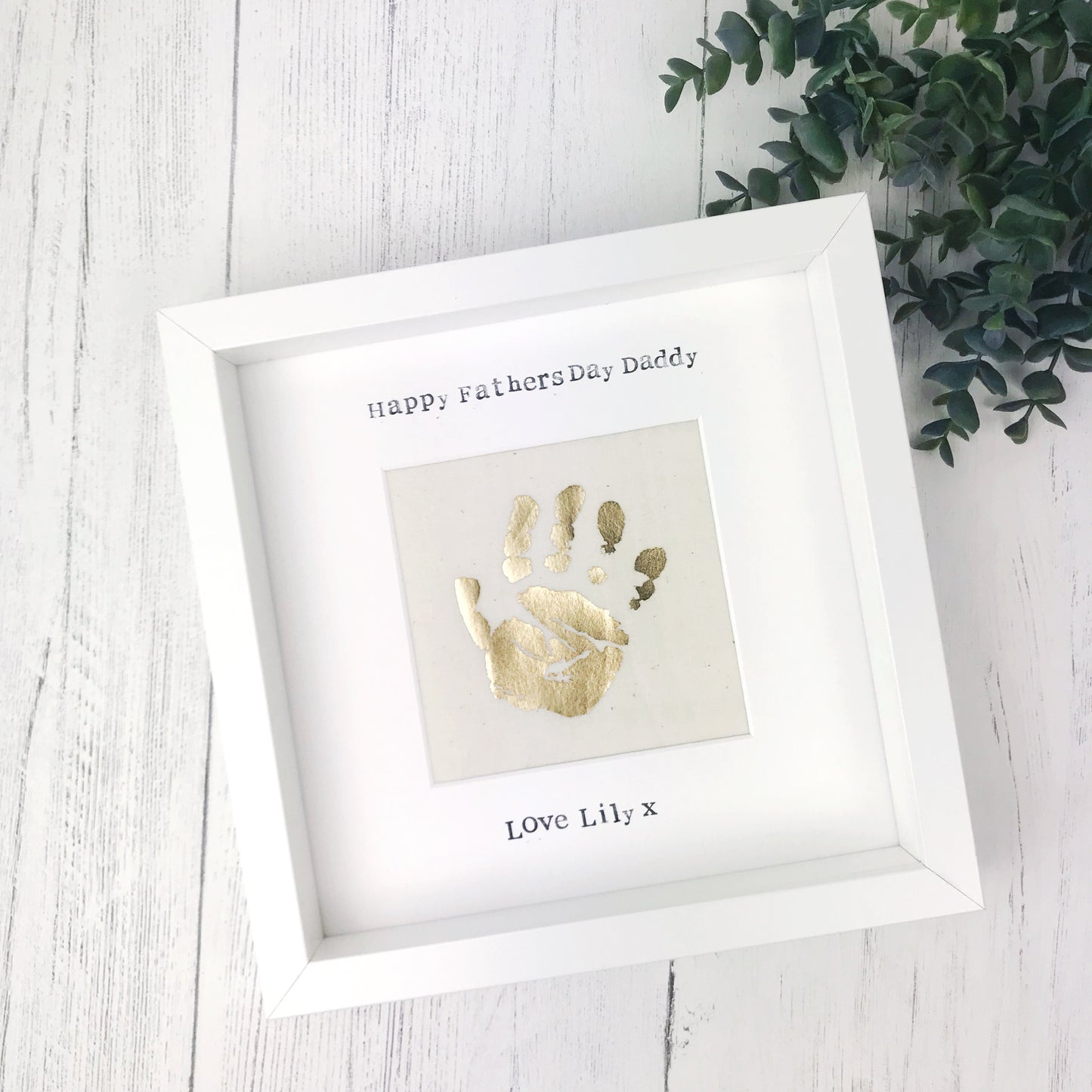 Gold Baby Handprint Frame