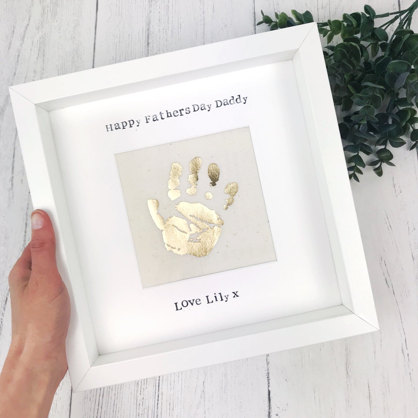 Gold Baby Handprint Frame