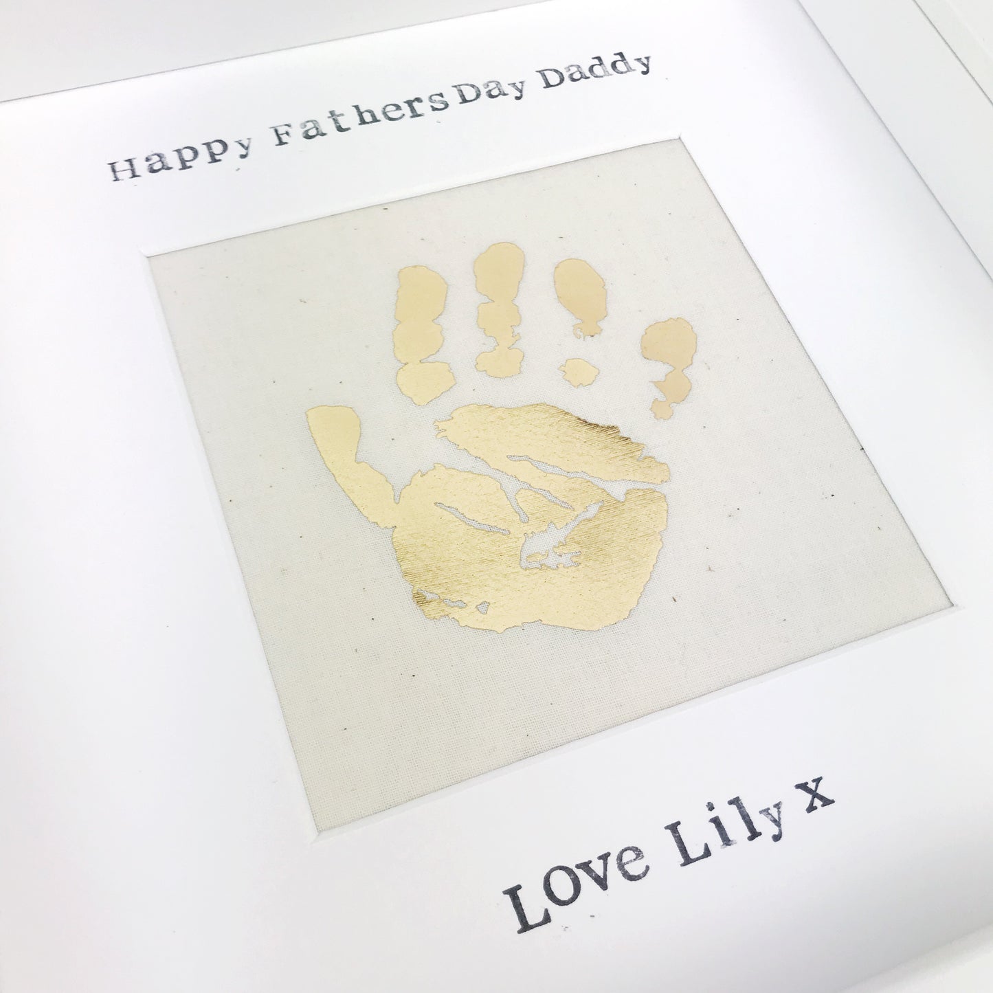 Gold Baby Handprint Frame