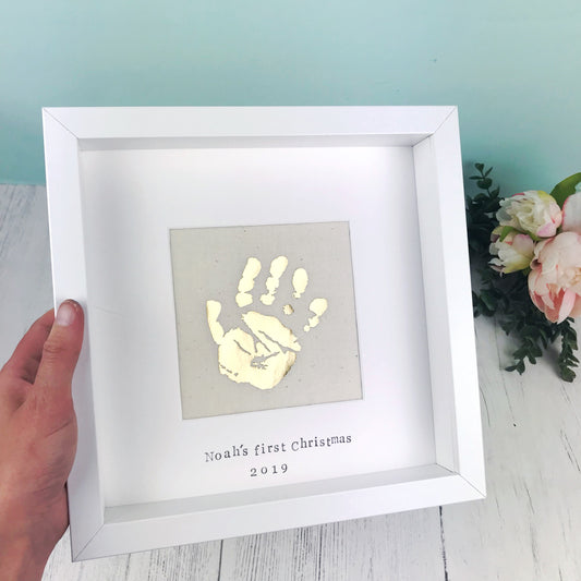First Christmas Baby Handprint Frame