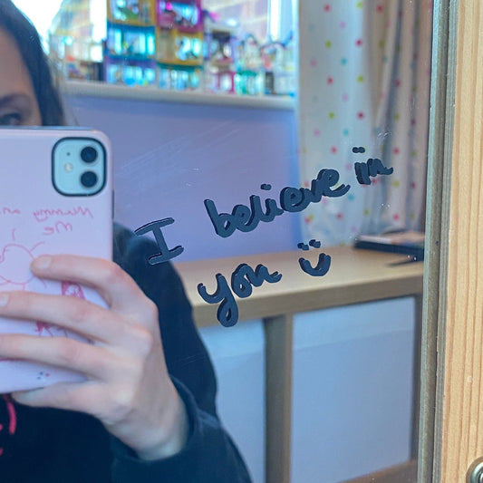 handwriting mirror sticker - Little joys