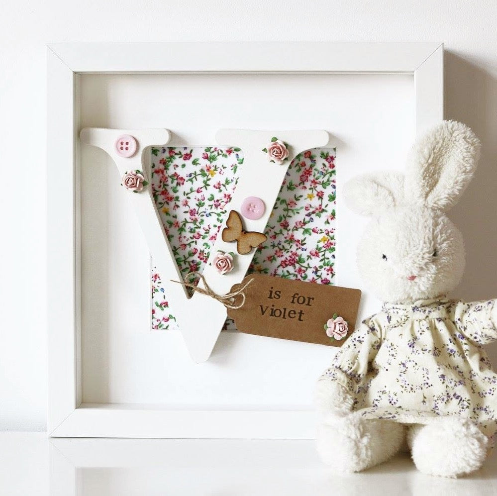 Girls Personalised Initial Frame