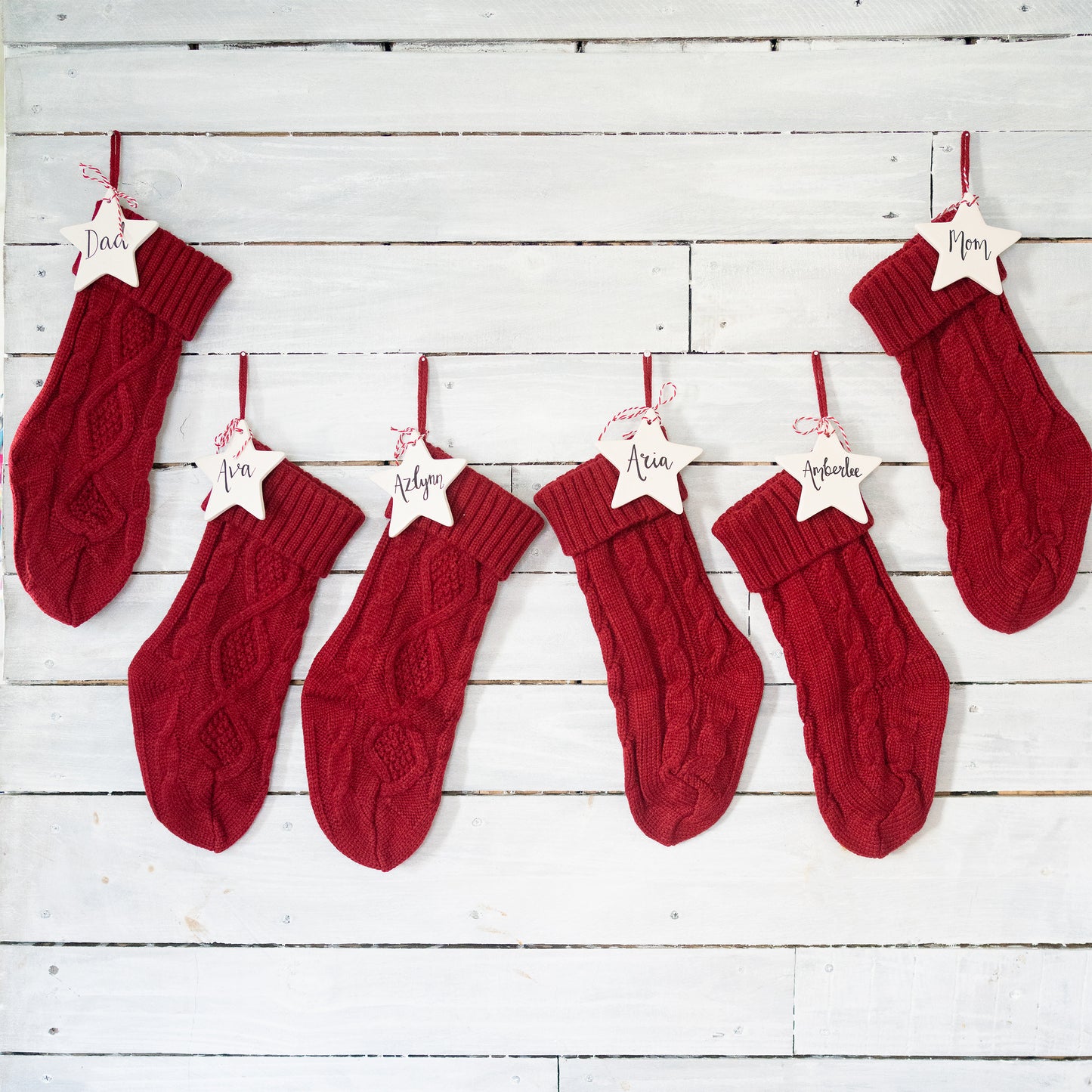 Traditional Knitted Personalised Christmas Stocking