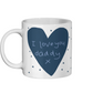 love letter mug blue