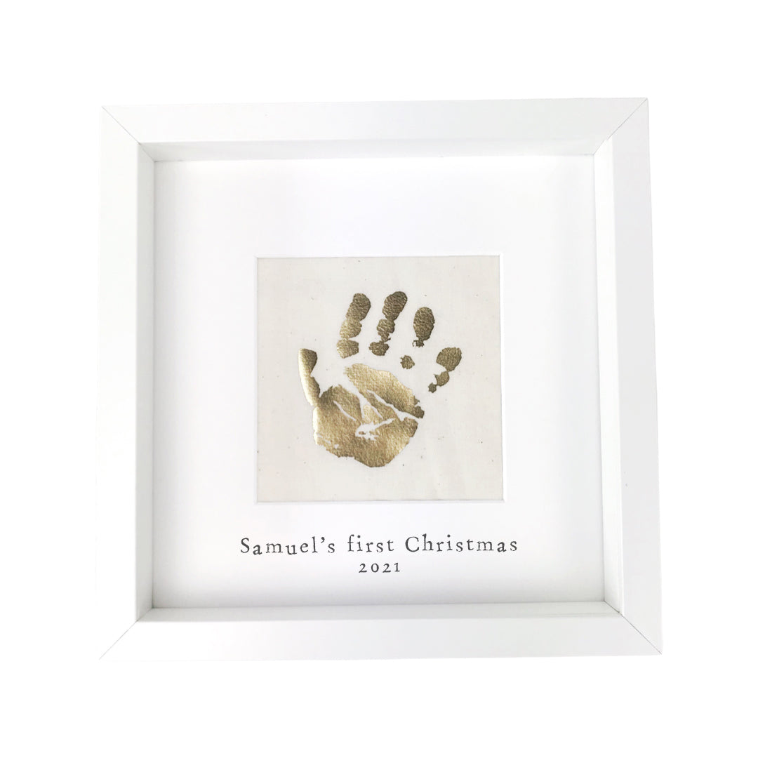 First Christmas Baby Handprint Frame