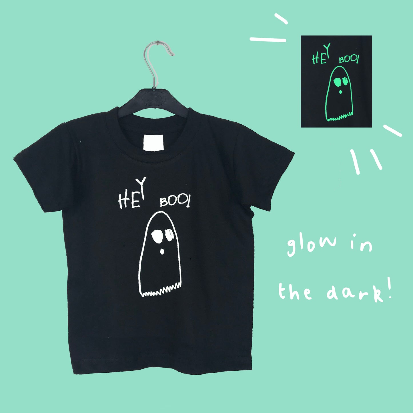 glow in the dark kids halloween t shirt