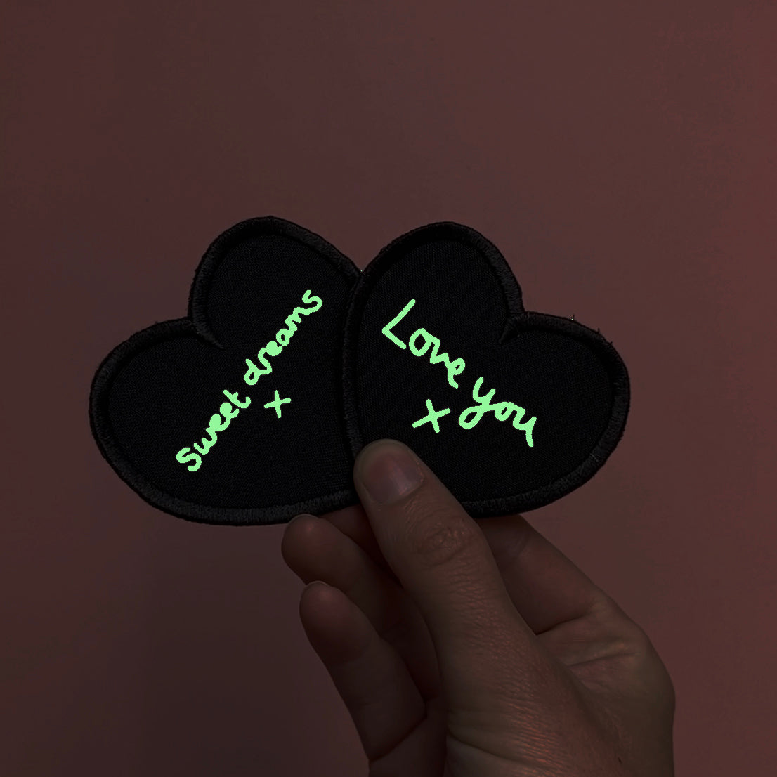 glow in the dark bedtime love note patch
