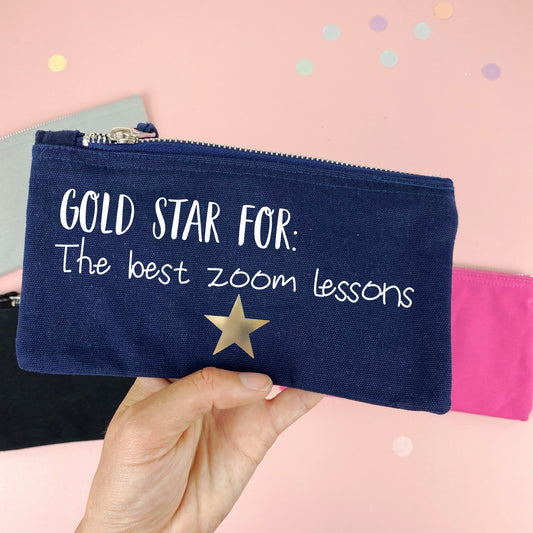 Gold Star Teacher Pencil Case