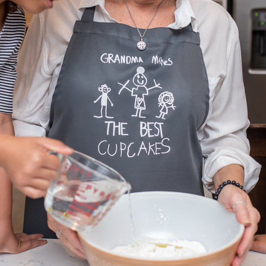 Children's Drawing Baking Apron - Grandparents
