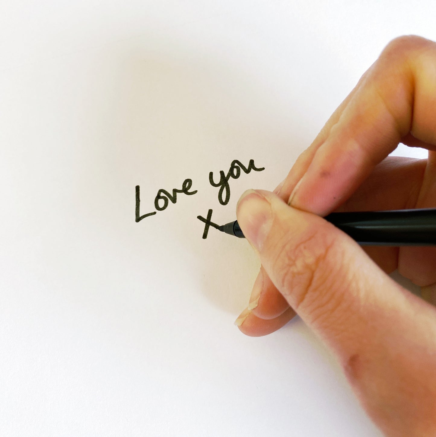 handwritten love heart patch
