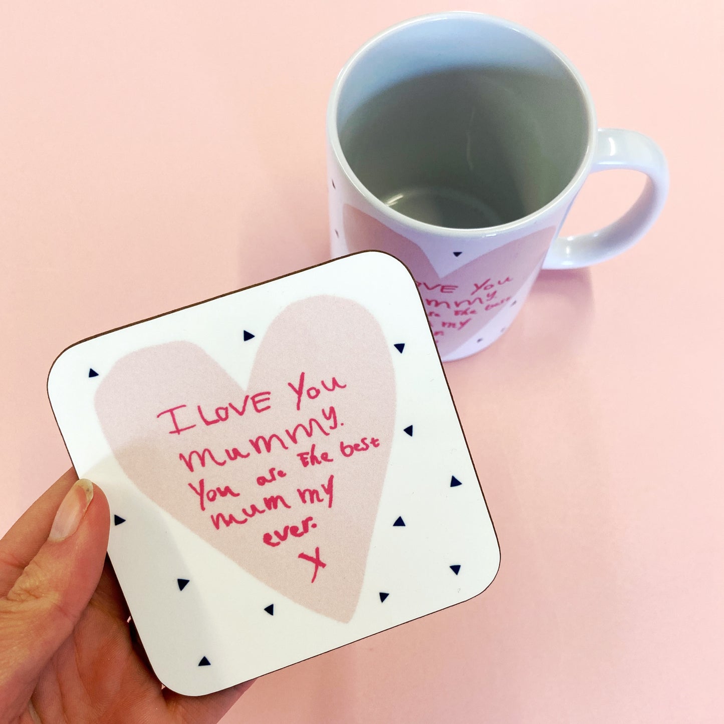 Childrens Handwriting Drawing Coaster