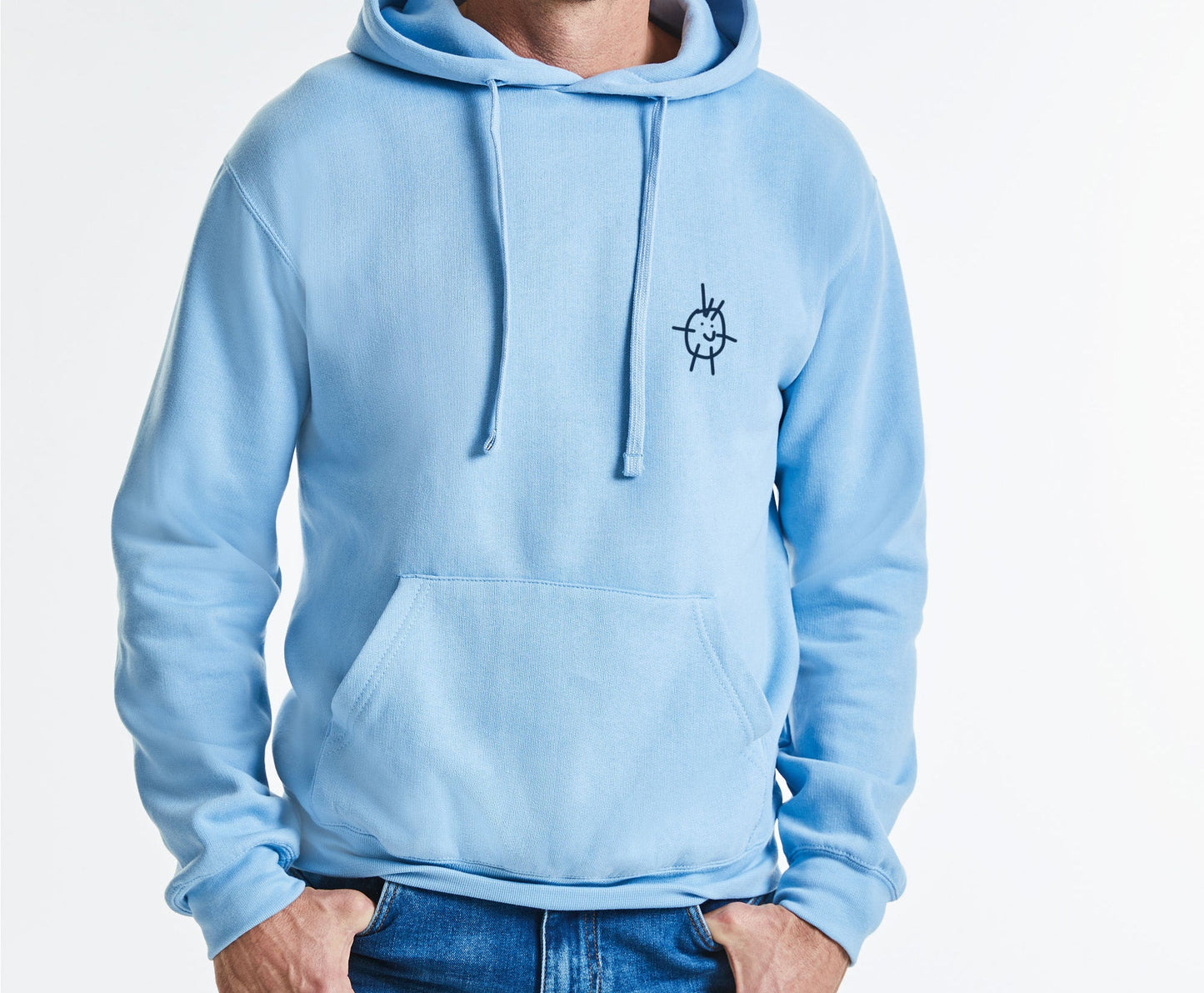 logo style print hoodie