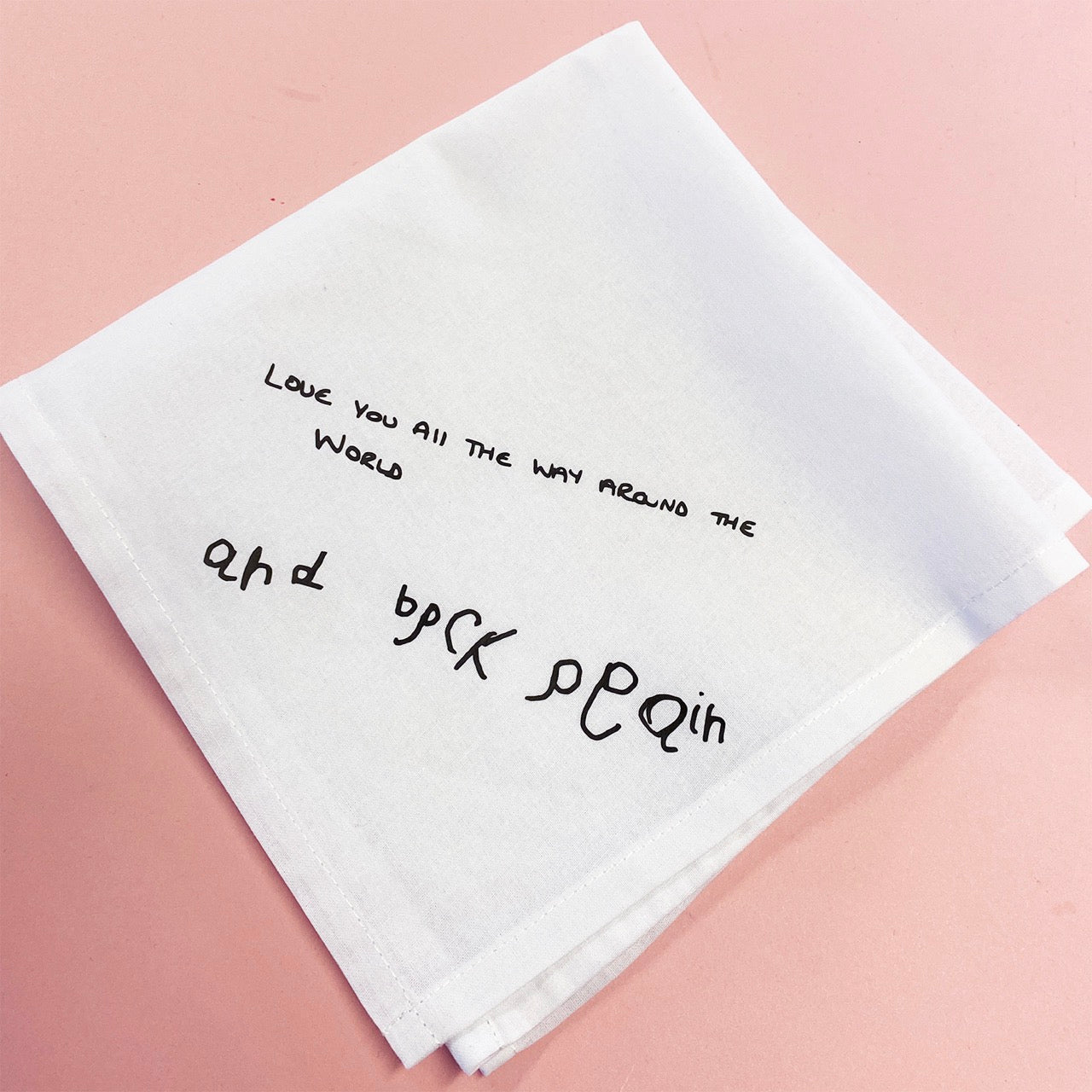 handwriting handkerchief