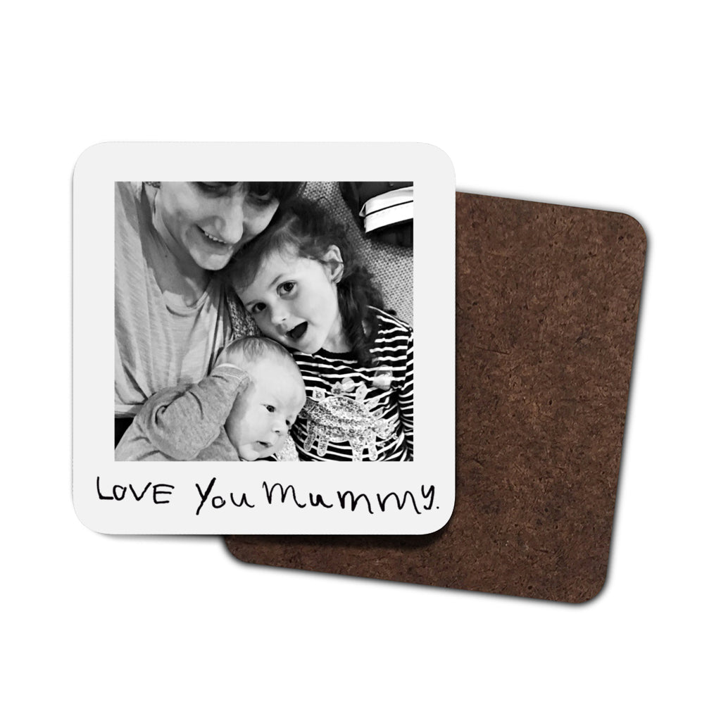 Childrens Handwriting and Photo Coaster